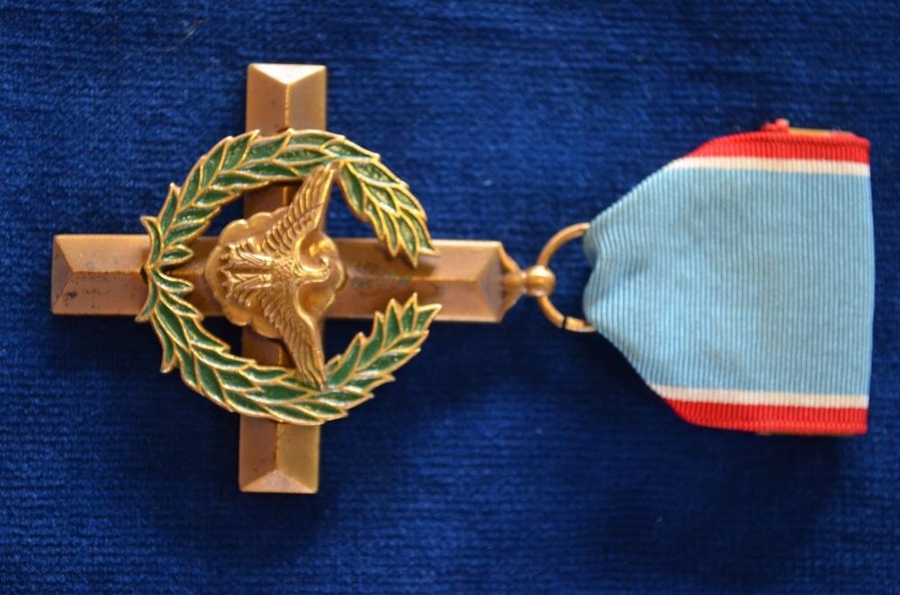 A USA airforce cross, gilt/bronzed with