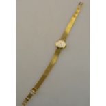 A lady's 9ct gold Rodania wristwatch wit