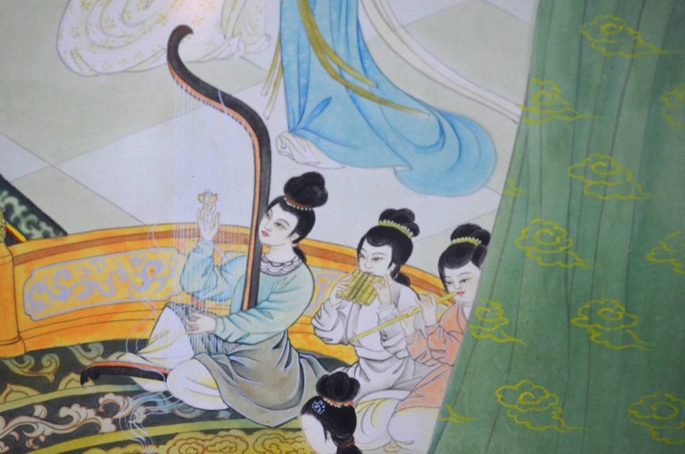 A large Chinese picture of an Imperial, - Image 4 of 5