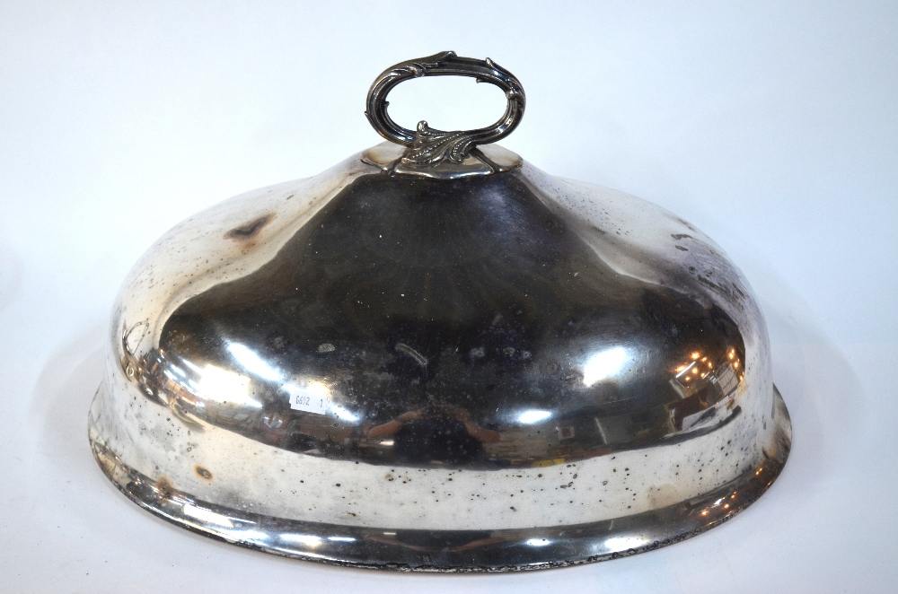 A large electroplated meat dome with cas - Image 2 of 6