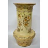 A large Doulton Burselm vase with trumpe