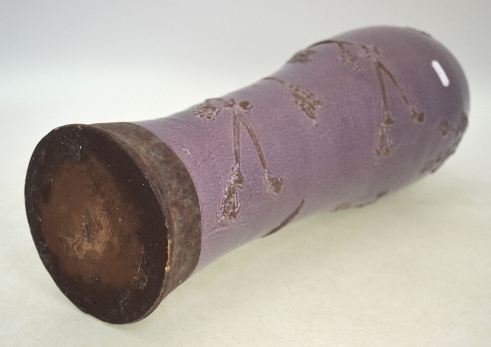 A lavender glazed stoneware baluster vas - Image 5 of 6