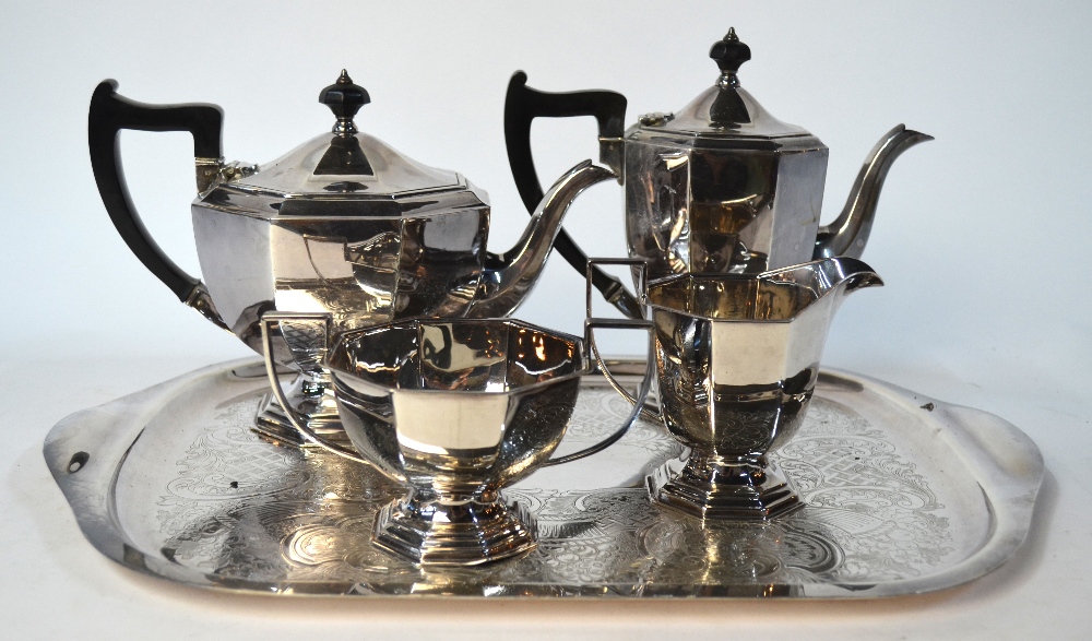 An Art Deco epns four-piece tea/coffee s - Image 2 of 6