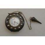 A 19th century French Vulcanite composite pocket watch by Chaude, Palais Royale,