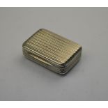 A George III silver vinaigrette with reeded case,