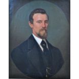 Carlo Alesso - Portrait of a gentleman, oil on canvas, inscribed on reverse,
