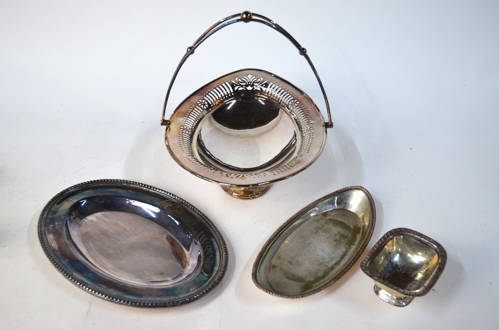 A large electroplated meat dome with cast loop handle, - Image 2 of 6