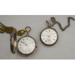 A George III silver pair-case pocket watch with verge movement no 17165 by R. C.