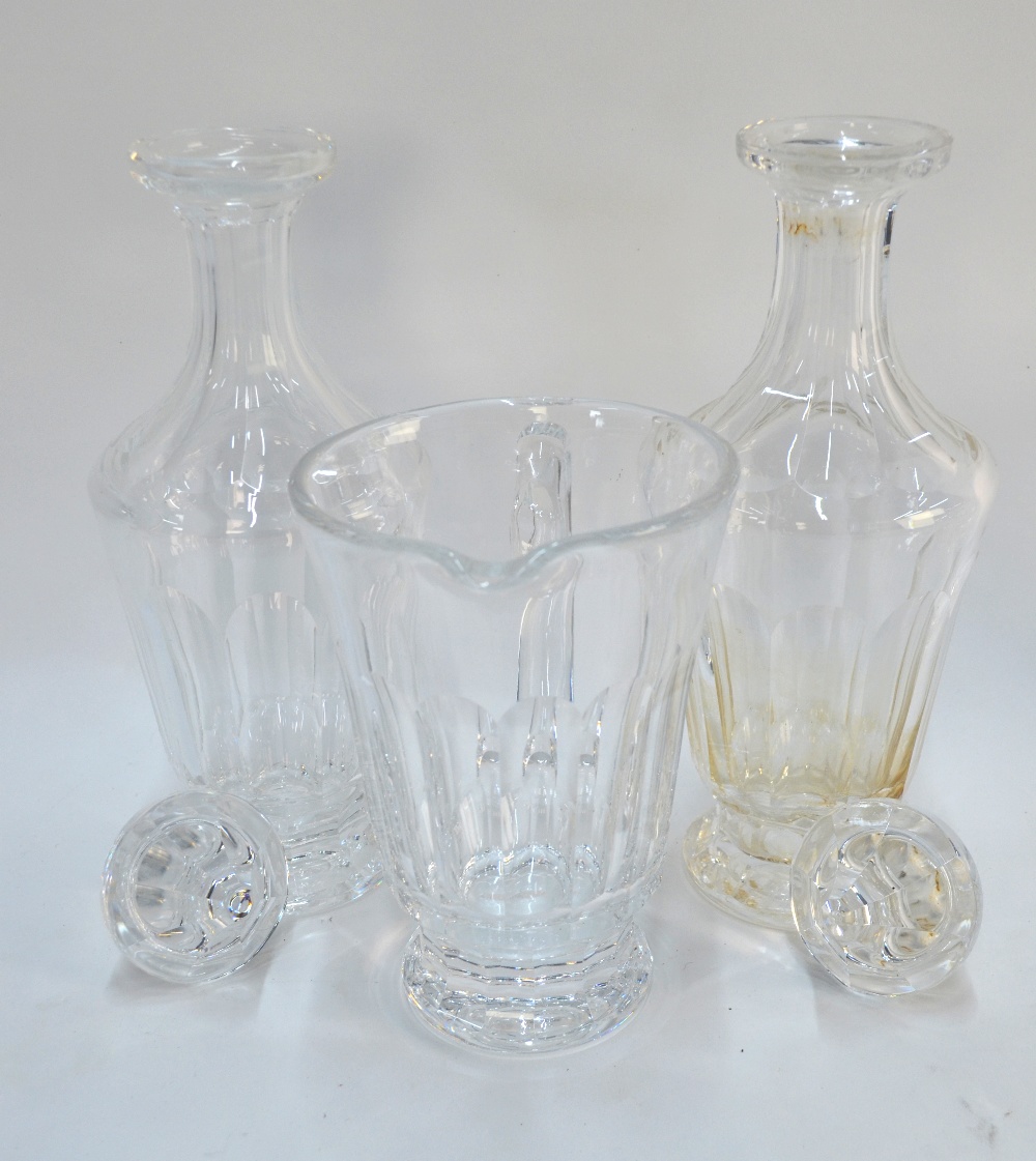 A set of six Waterford 'Sheila' pattern conical fluted wine glasses with hexagonal cut stems and - Image 3 of 6