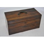 A 19th century rosewood tea caddy,