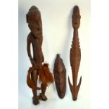 A carved wood fertility figure, Sepik River, Papua New Guinea, late 19th/20th century,