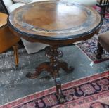 A Victorian mahogany tripod table,