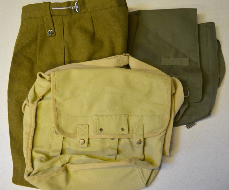 An army uniform with two shirts and braces and two kit bags - Image 2 of 3