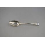 Hester Bateman, a single tablespoon with feather edge handle,