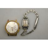 A gentleman's gilt metal Breitling Top Time wristwatch with silvered dial (f/r),