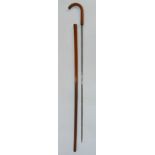 An antique malacca walking/swordstick,