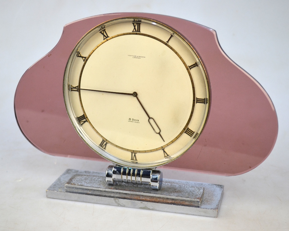 An Art Deco style mantel clock from Fortnum & Mason, - Image 4 of 8