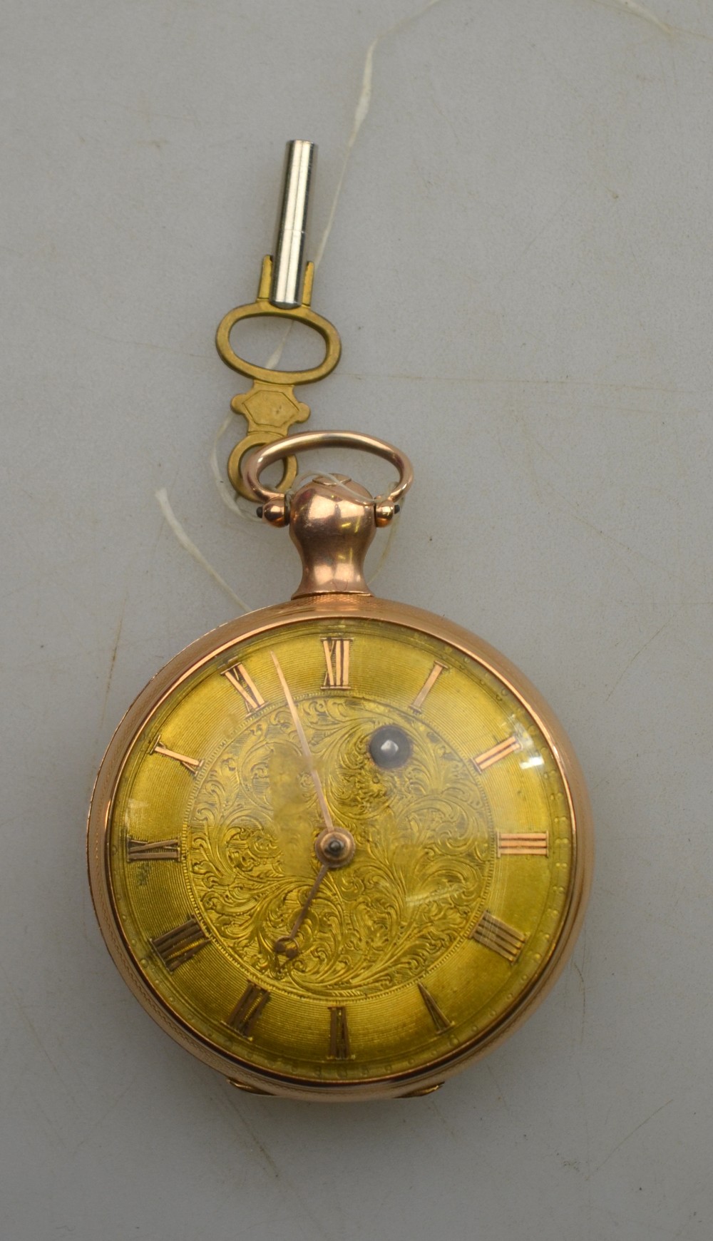 A Georgian 18ct gold pocket watch with verge movement by Simpson of London,