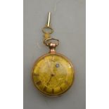 A Georgian 18ct gold pocket watch with verge movement by Simpson of London,