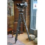 A pair of WW2 German Kreigsmarine Flak/Artillery binoculars on tripod, D. F. 10 x 80 dkl no.