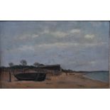 Herbert Wilson - East Anglian coast view, oil on board, signed lower right,