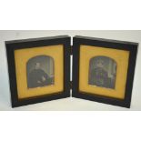 A pair of mid 19th century Ambrotype photographs, portrait of a lady and gentleman,