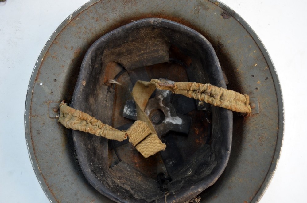 A British army steel helmet, dated 1940, - Image 6 of 9