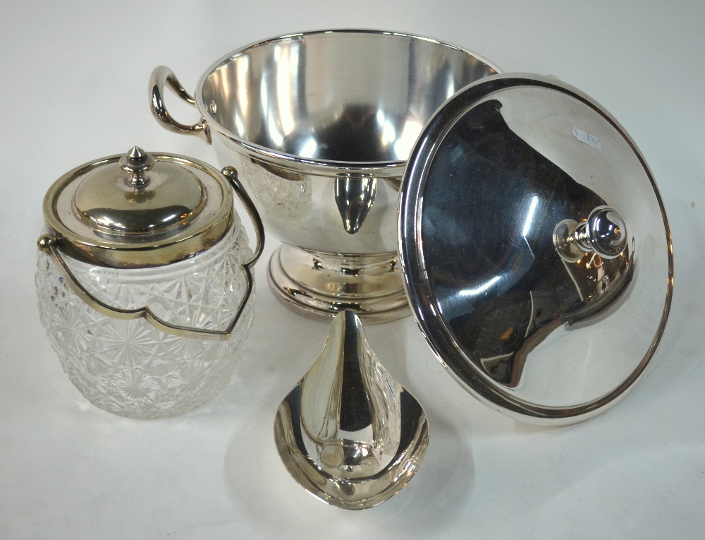 Four electroplated trays, a tureen, vases, - Image 3 of 3