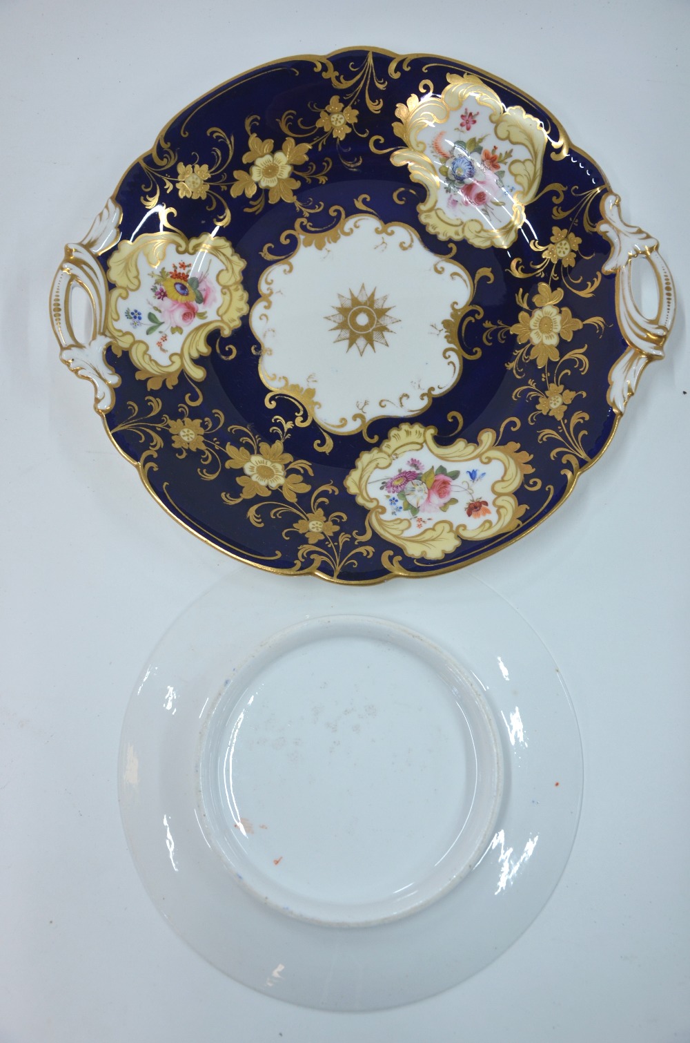 A collection of Ridgway teawares, 1840-1850, mazarine blue and yellow ground, - Image 3 of 4