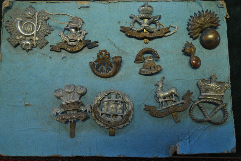 A small assortment of British military cap badges including Highland Light Infantry; - Image 2 of 3