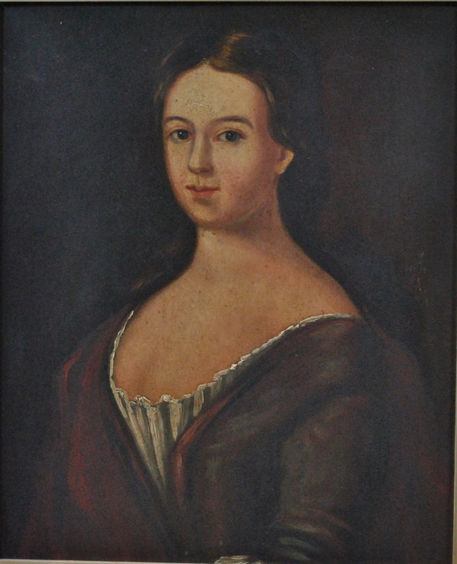 English school - Portrait of a young lady, oil on board, 41.