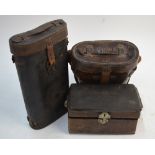 A pair of Victorian japanned brass 'Long John' binoculars,.