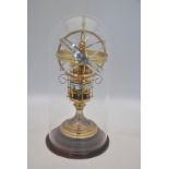A brass and silvered Orrery astrological clock by Kellar, Peesemore,