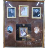 A family set of six portrait miniatures depicting a clerical gentleman,