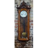 A Victorian / Edwardian walnut cased 'Vienna Regulator' wall clock,