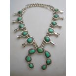 A fine Navajo or Zuni turquoise set,