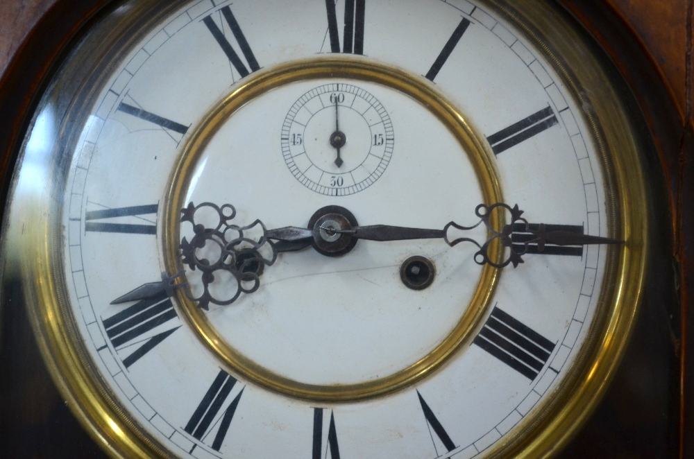 A Victorian / Edwardian walnut cased 'Vienna Regulator' wall clock, - Image 5 of 8