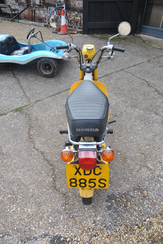 A 1978 vintage Honda NF75 motorcycle, 71 cc, yellow, showing 4,508 miles, - Image 5 of 8