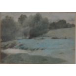 W J Wainwright - Landscape, watercolour, signed with monogram,