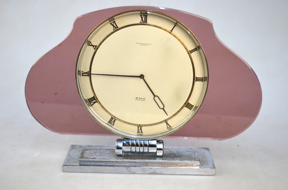 An Art Deco style mantel clock from Fortnum & Mason, - Image 2 of 8