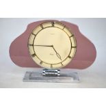 An Art Deco style mantel clock from Fortnum & Mason,
