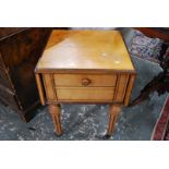 A late 19th century satin birch pot cupboard,