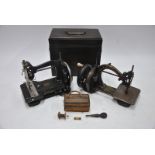 A 19th century sewing machine by White Sewing Machine Co., Cleveland, Ohio, retailed by G.