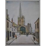 ** Laurence Stephen Lowry (1887-1976) - 'Burford Church', limited edition 185/850 print,