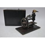 A 19th century Raymond Patent New England type sewing machine - boxed