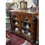 A Victorian mahogany low bookcase,