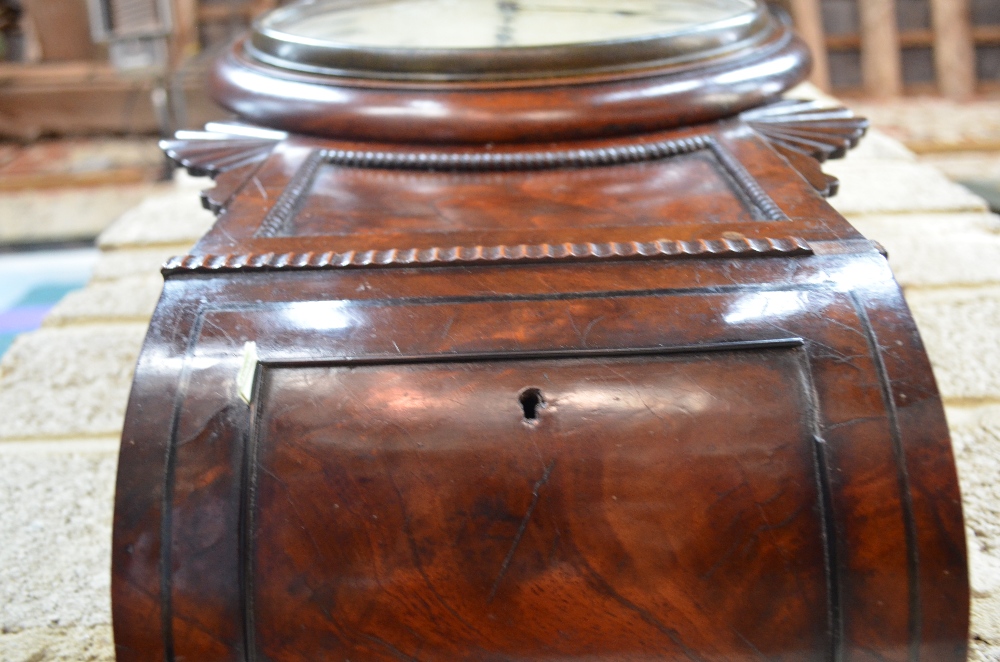 A Regency mahogany drop-dial clock with fusee movement, - Image 11 of 13