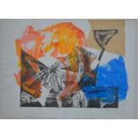 Roy Walker - An abstract sill life study with fruit, ltd ed 1/1 print,