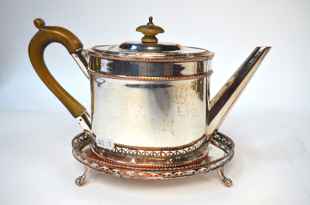 A large electroplated meat dome with cast loop handle, - Image 4 of 6
