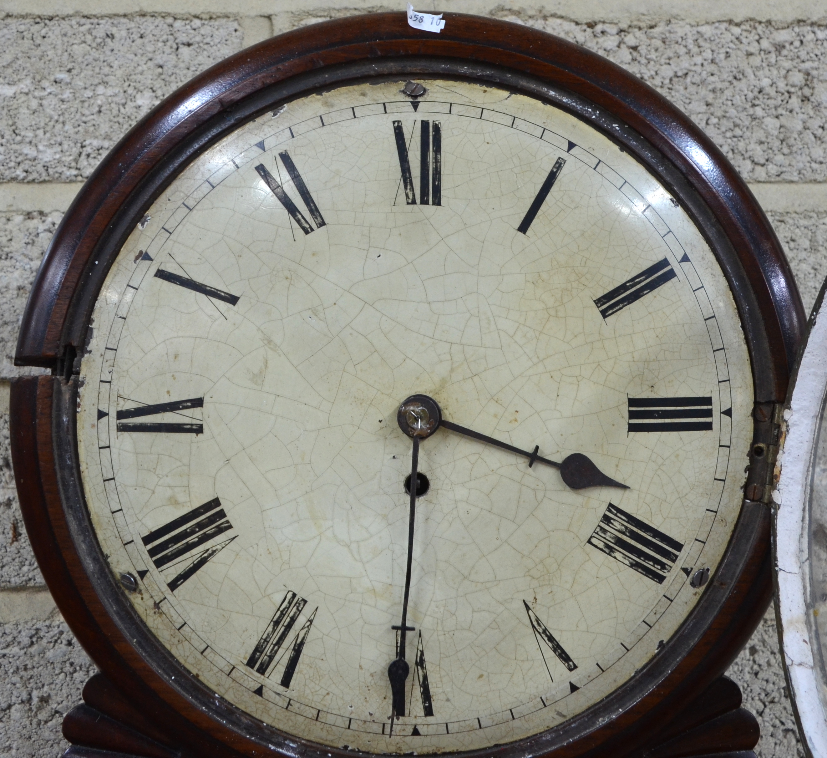 A Regency mahogany drop-dial clock with fusee movement, - Image 2 of 13